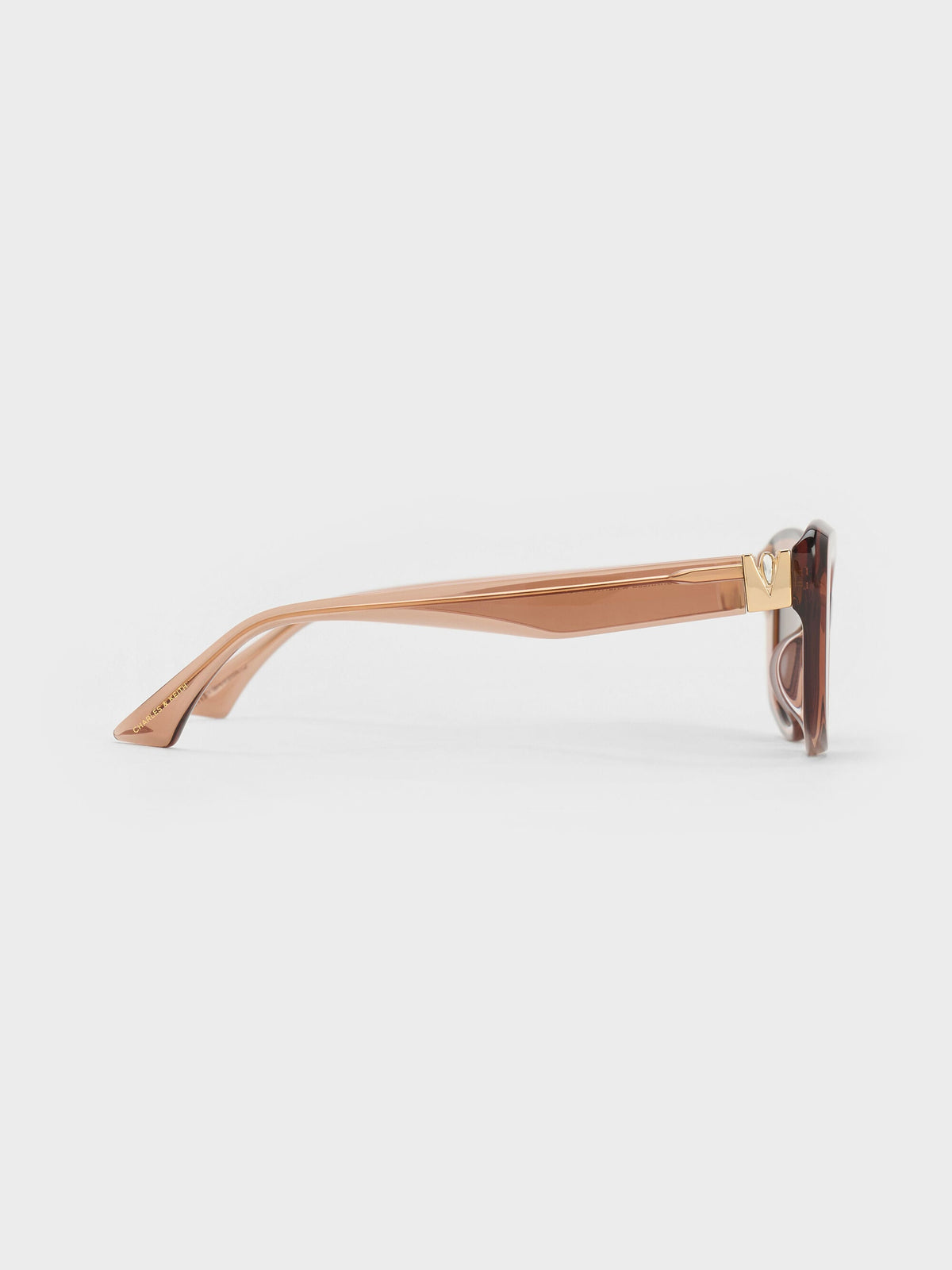CHARLES & KEITH Best Seller | Alix Butterfly Sunglasses - Chestnut Brown