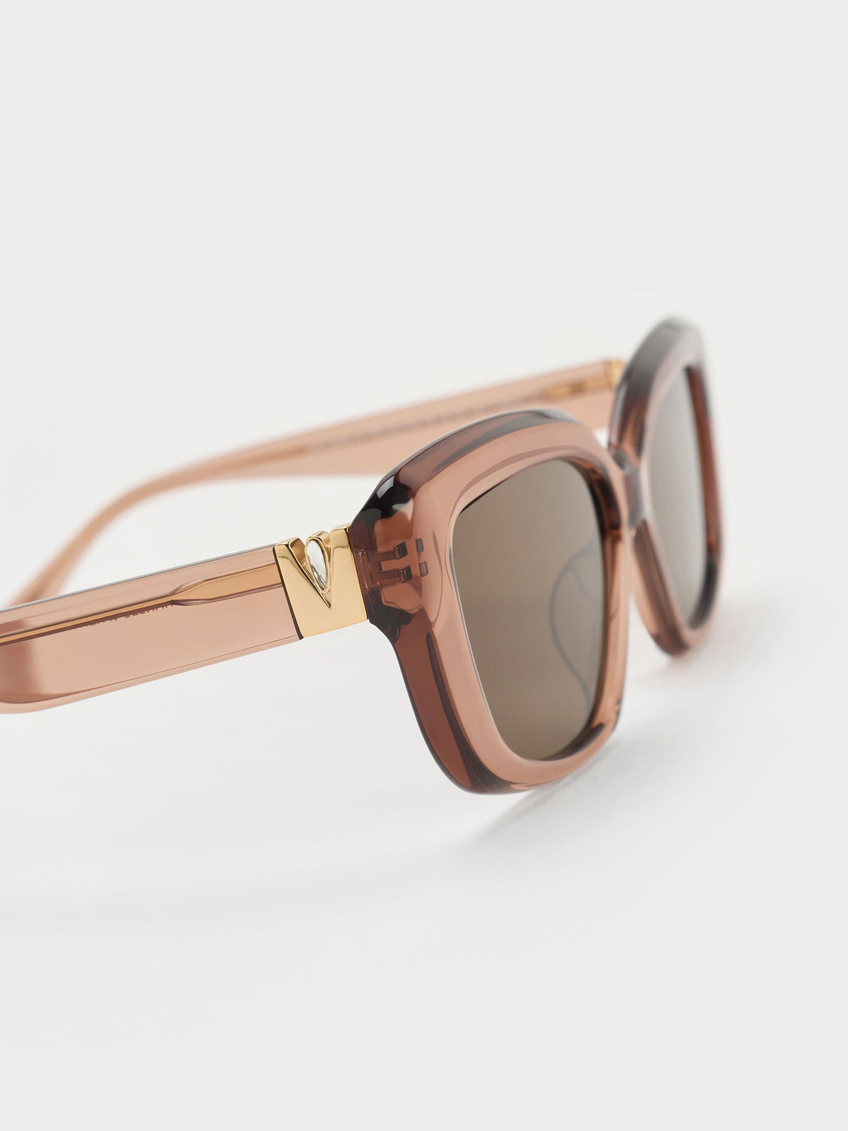 CHARLES & KEITH Best Seller | Alix Butterfly Sunglasses - Chestnut Brown