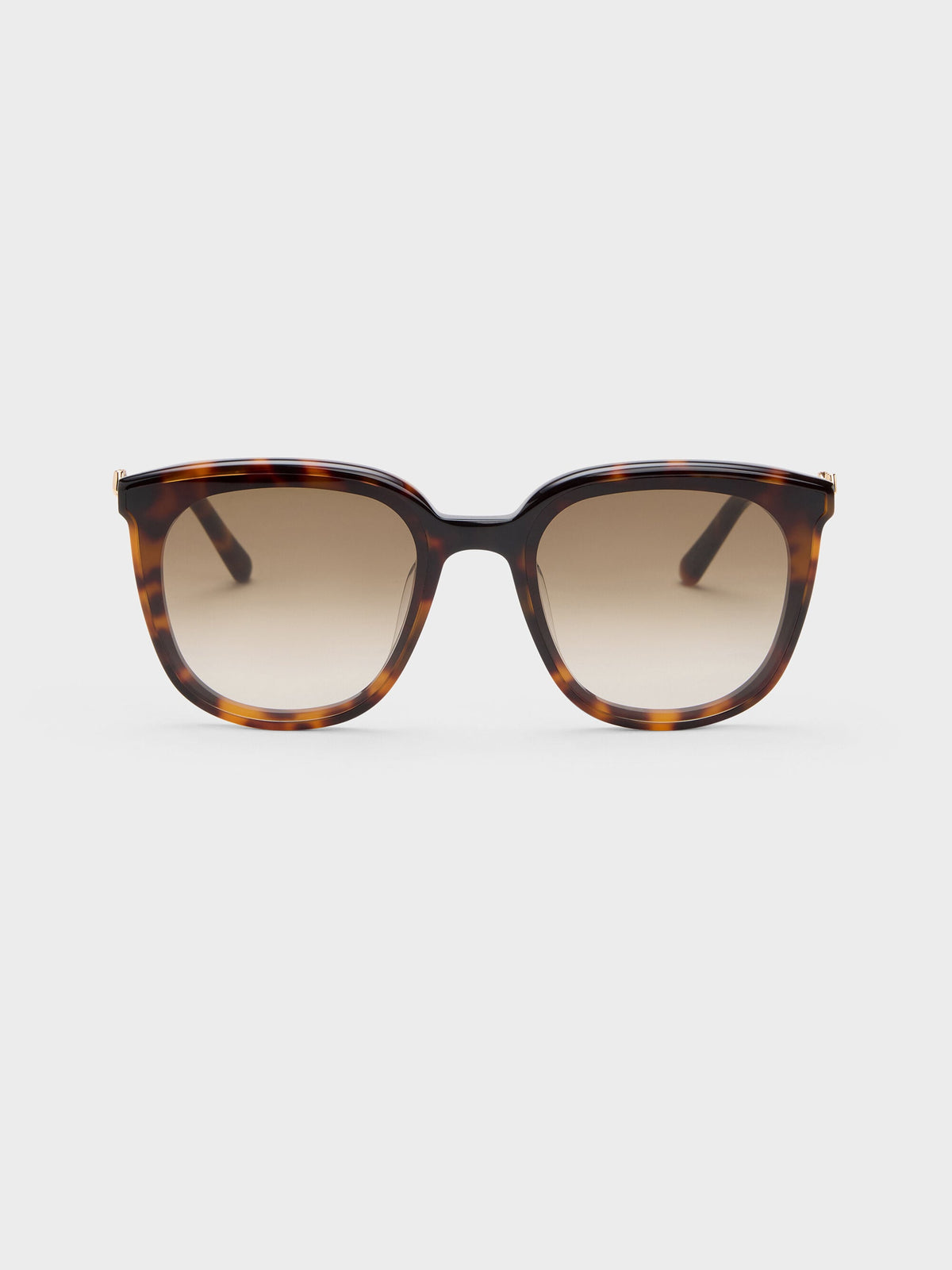 CHARLES & KEITH Smart Buy | Paige Bow Square Sunglasses - T. Shell