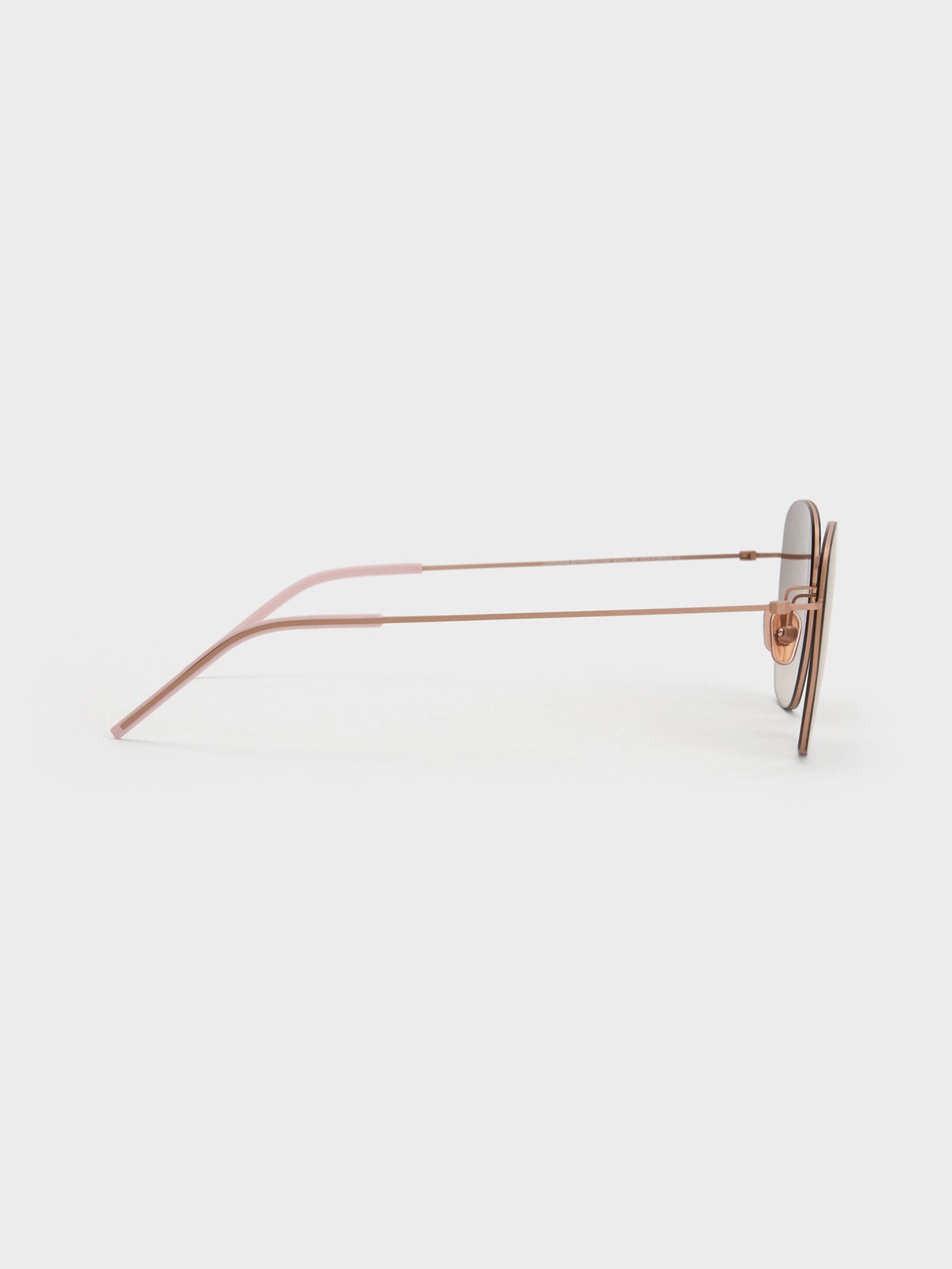 CHARLES & KEITH Premium | Miranda Square Sunglasses - Rose Gold