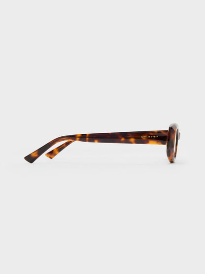 CHARLES & KEITH Best Price | Aubrey Oval Sunglasses - T. Shell