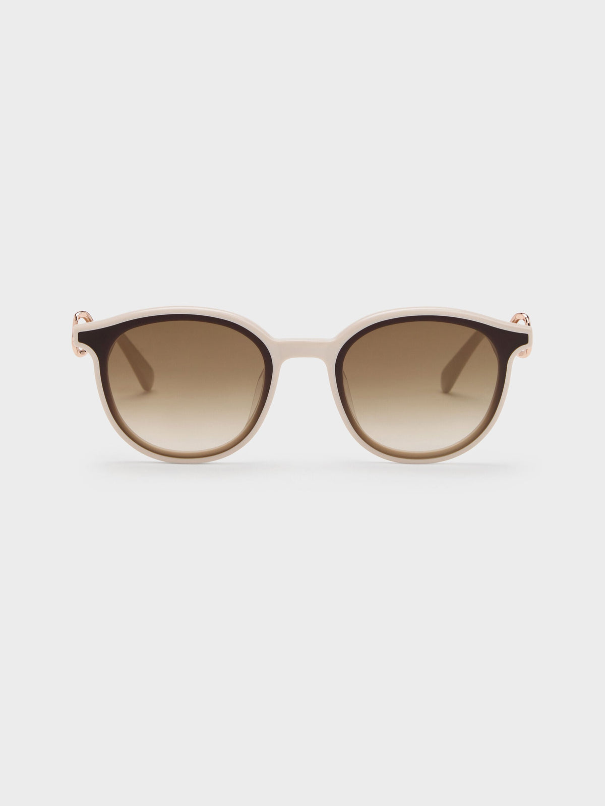 CHARLES & KEITH Best Seller | Ciara Heart-Motif Sunglasses - Oat