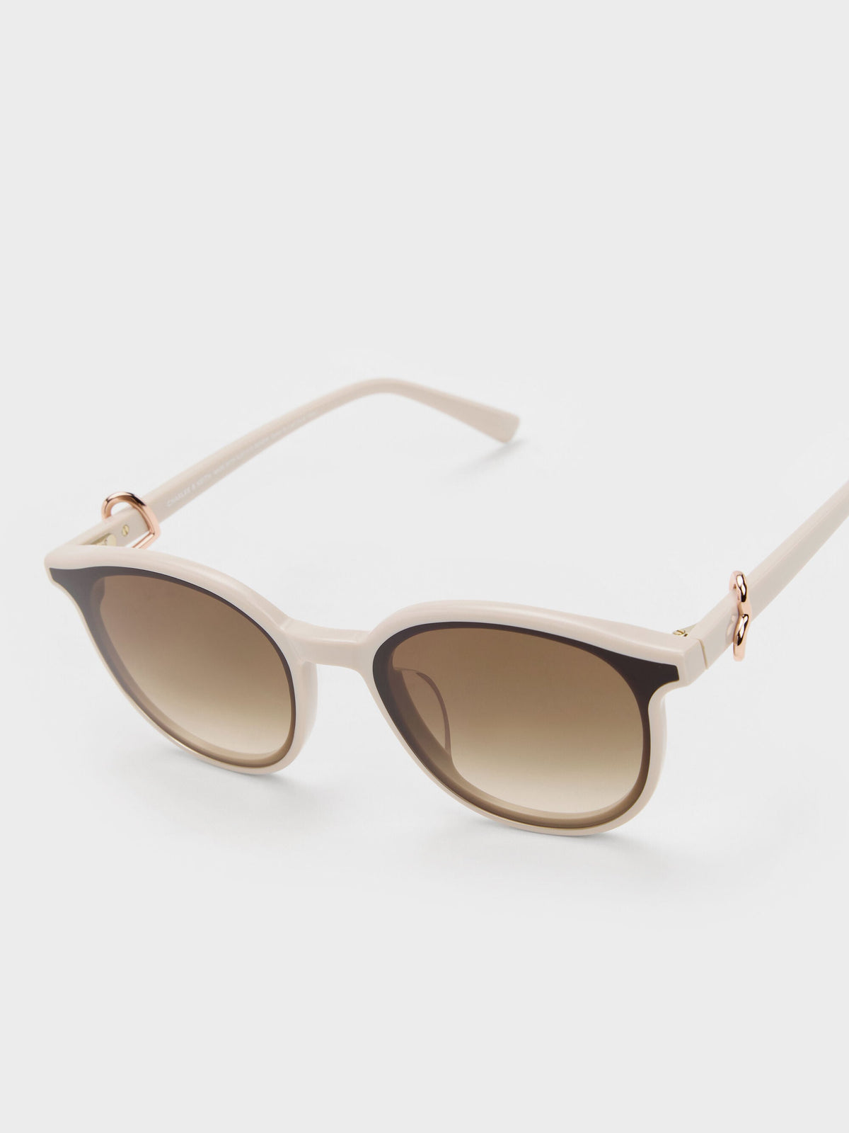 CHARLES & KEITH Best Seller | Ciara Heart-Motif Sunglasses - Oat