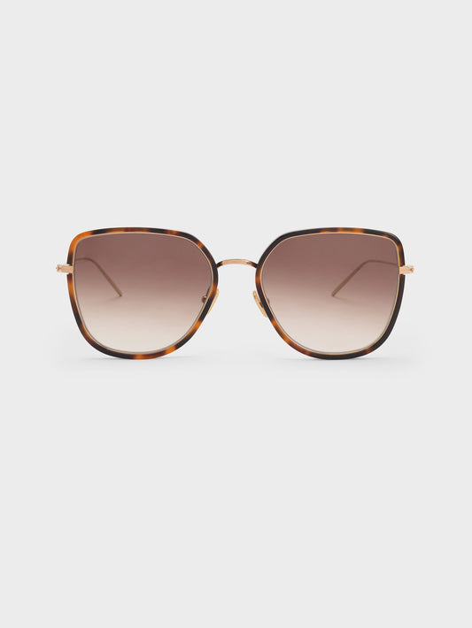 CHARLES & KEITH Top Pick | Lisbeth Tortoiseshell Butterfly Sunglasses - T. Shell