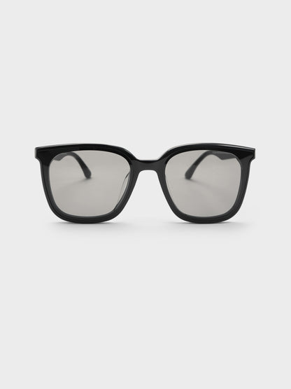 CHARLES & KEITH Deals | Maude Square Sunglasses - Black