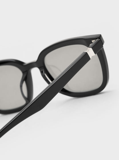 CHARLES & KEITH Deals | Maude Square Sunglasses - Black