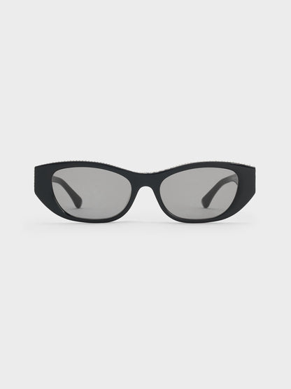CHARLES & KEITH Hot Sale | Daenerys Cat-Eye Sunglasses - Noir