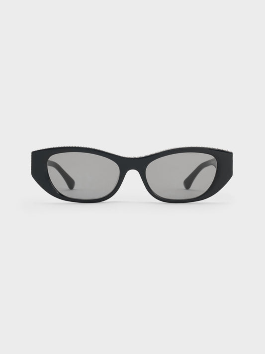 CHARLES & KEITH Hot Sale | Daenerys Cat-Eye Sunglasses - Noir