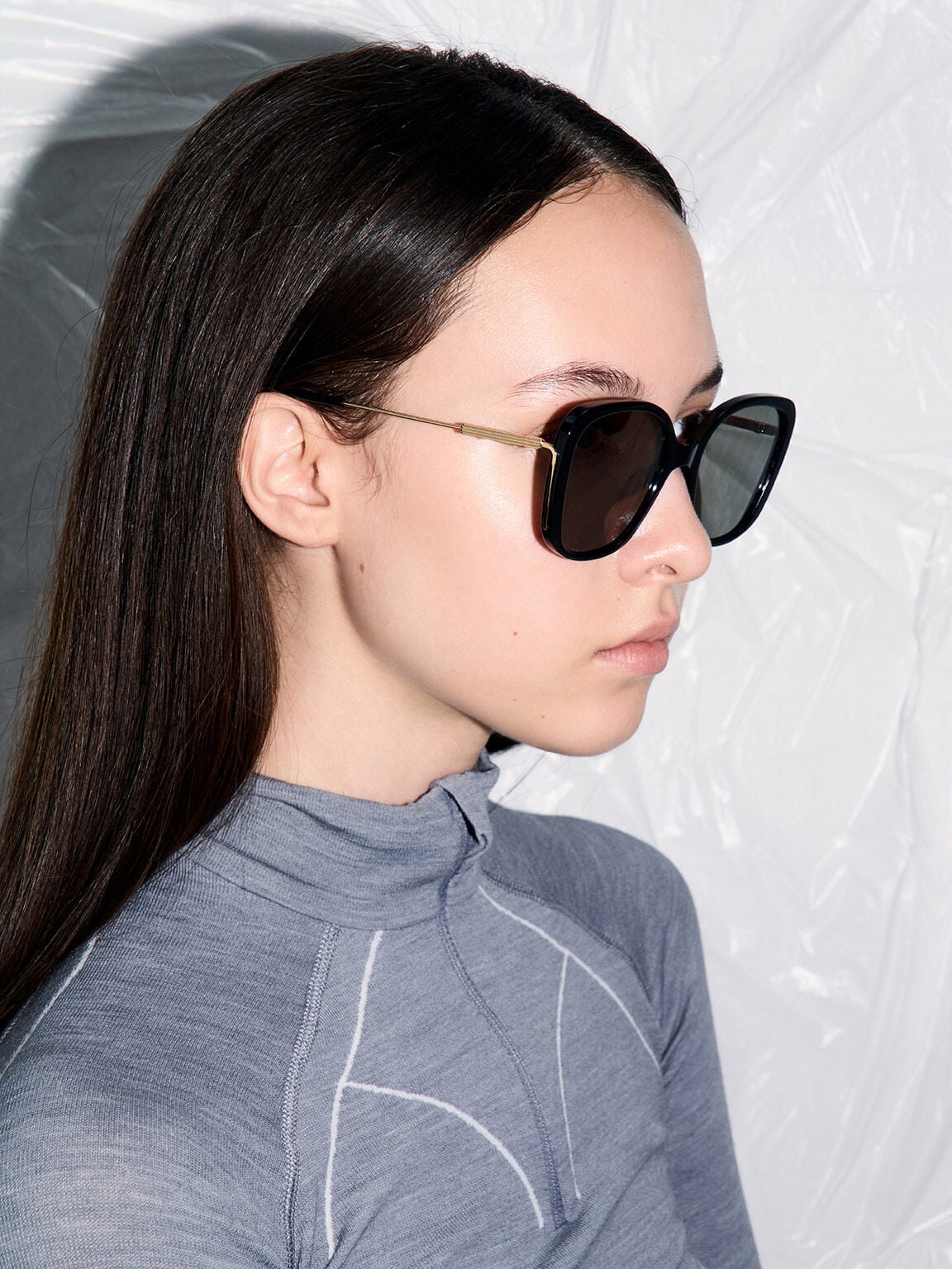 CHARLES & KEITH Essential | Renee Butterfly Sunglasses - Black