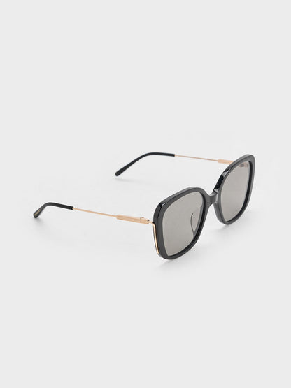 CHARLES & KEITH Essential | Renee Butterfly Sunglasses - Black