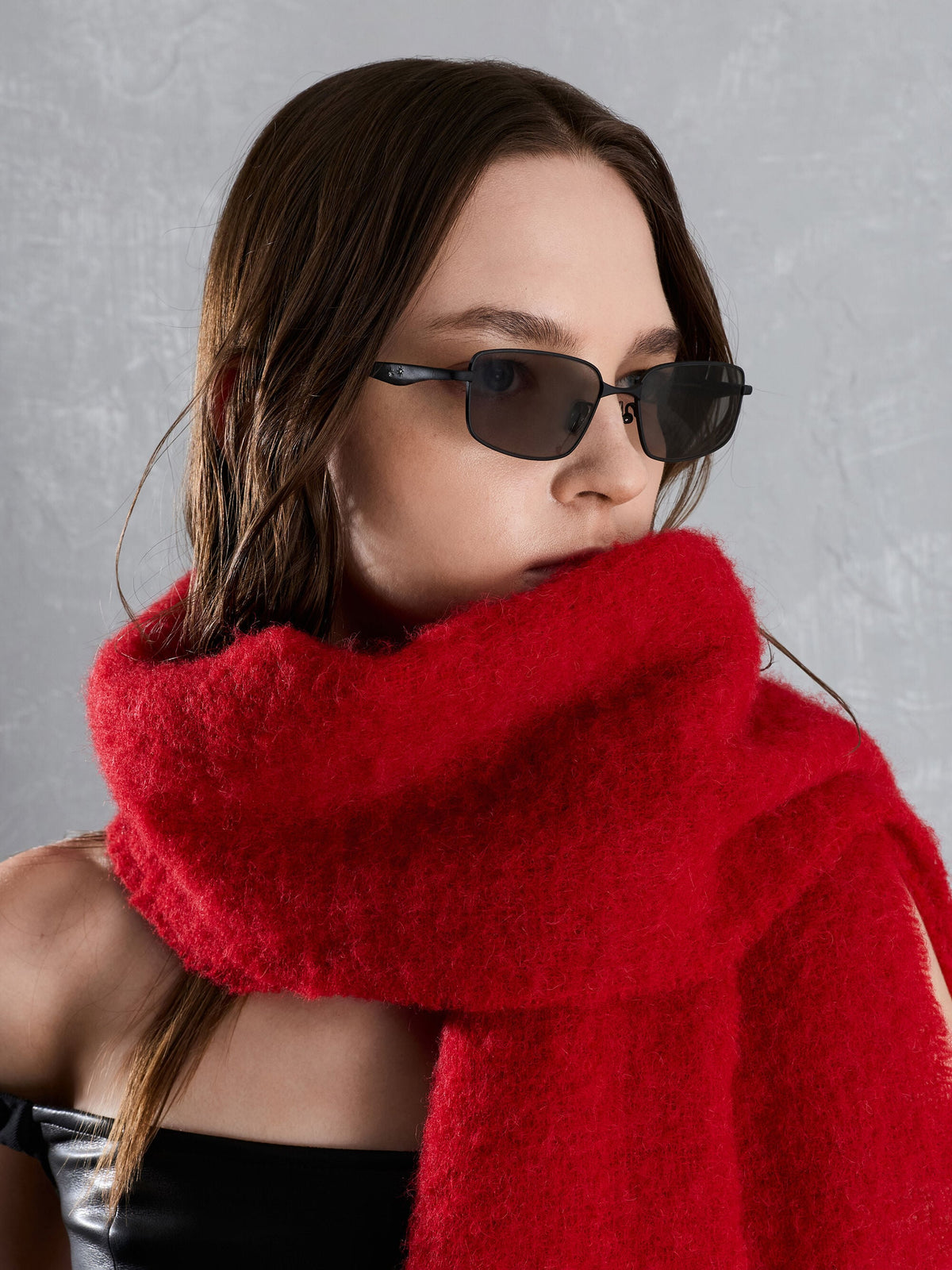 CHARLES & KEITH New | Celestia Rectangular Sunglasses - Noir