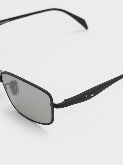 CHARLES & KEITH New | Celestia Rectangular Sunglasses - Noir