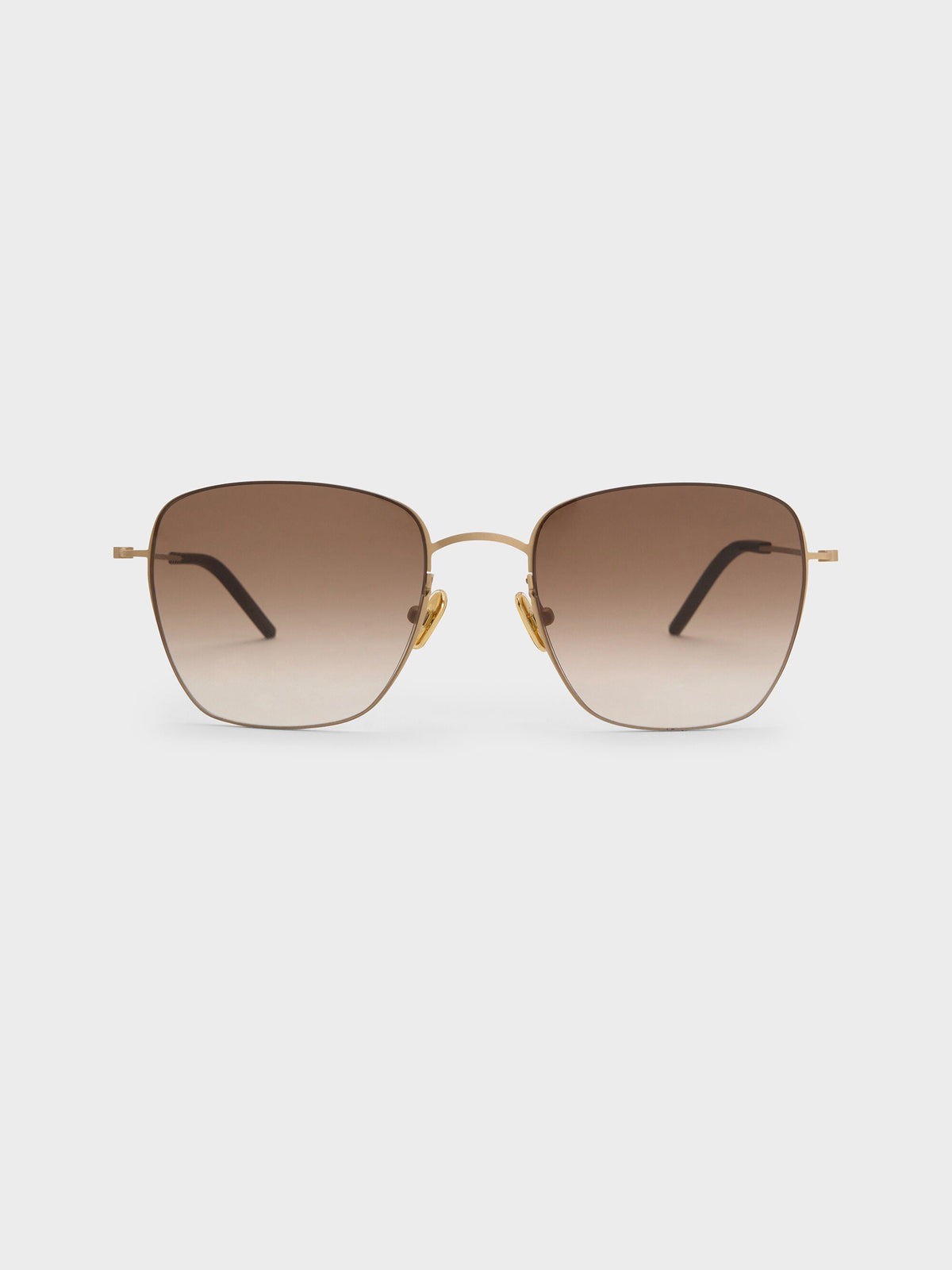 CHARLES & KEITH Top Pick | Miranda Square Sunglasses - Light Gold