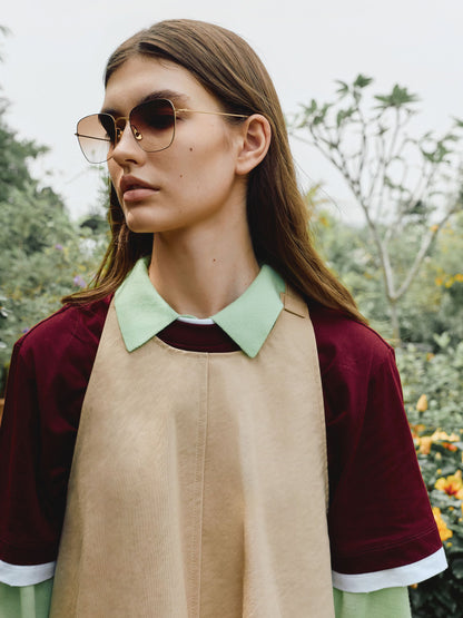 CHARLES & KEITH Top Pick | Miranda Square Sunglasses - Light Gold