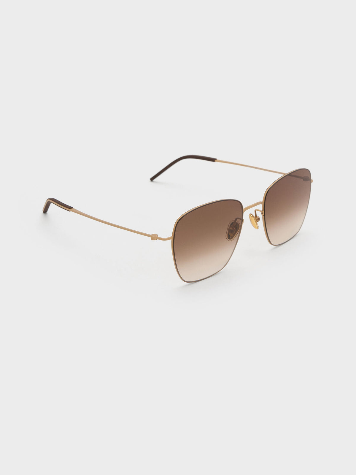 CHARLES & KEITH Top Pick | Miranda Square Sunglasses - Light Gold