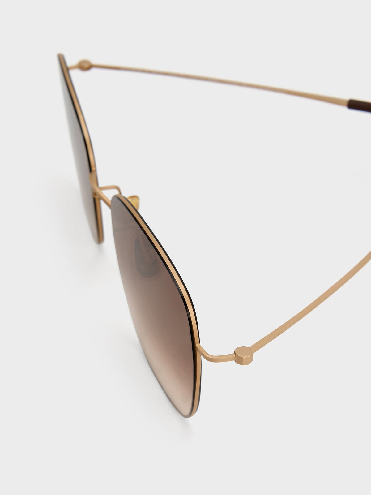 CHARLES & KEITH Top Pick | Miranda Square Sunglasses - Light Gold