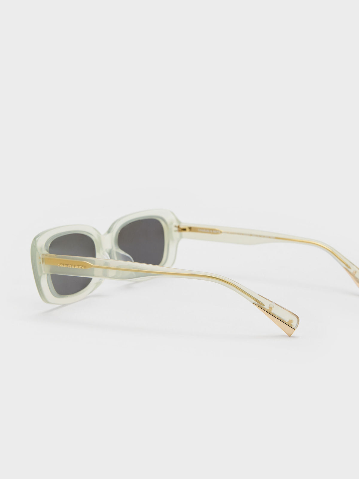 CHARLES & KEITH Signature | Aubrey Rectangular Sunglasses - Mint Green