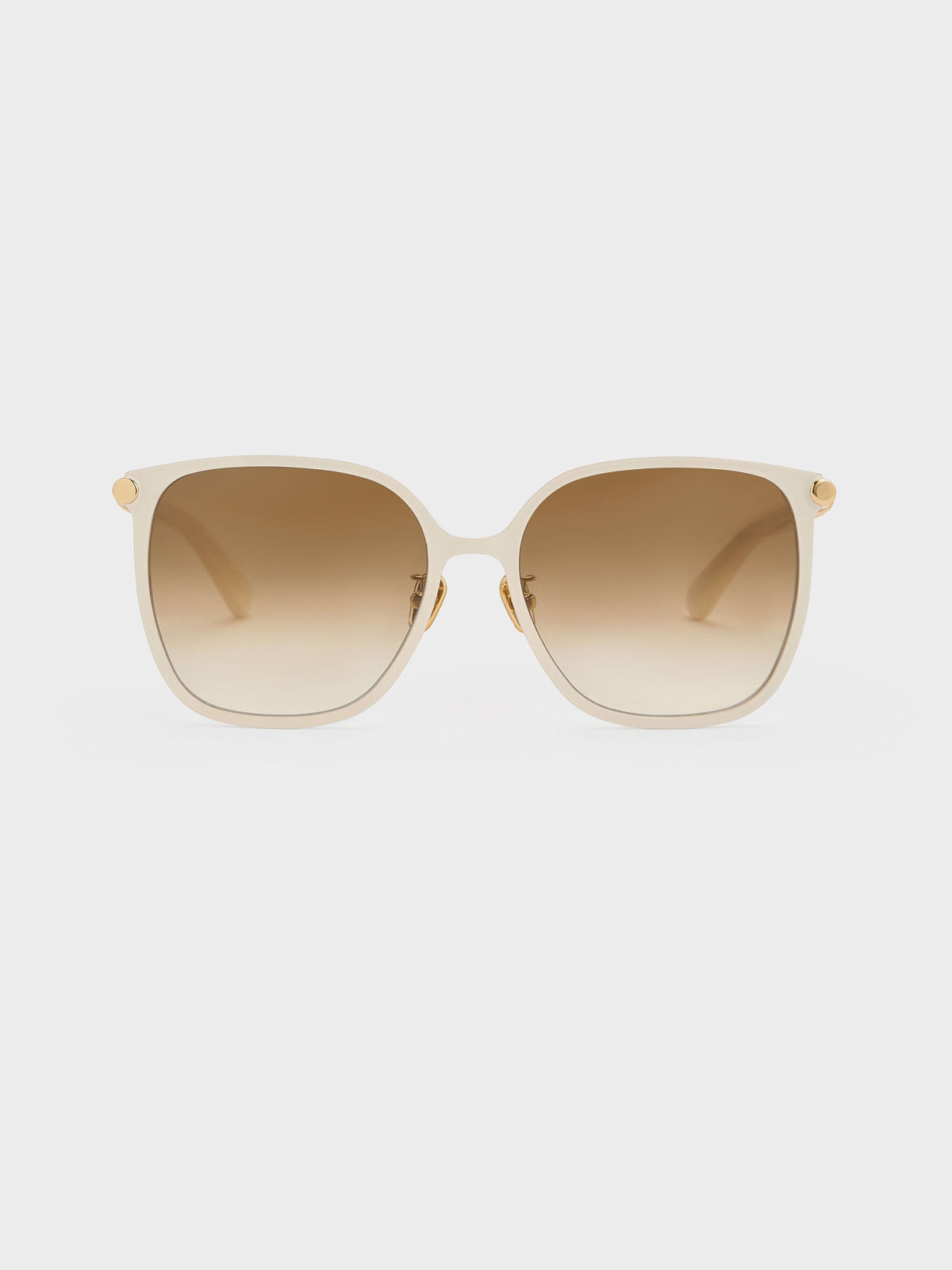 CHARLES & KEITH Value | Ophelia Square Sunglasses - Cream