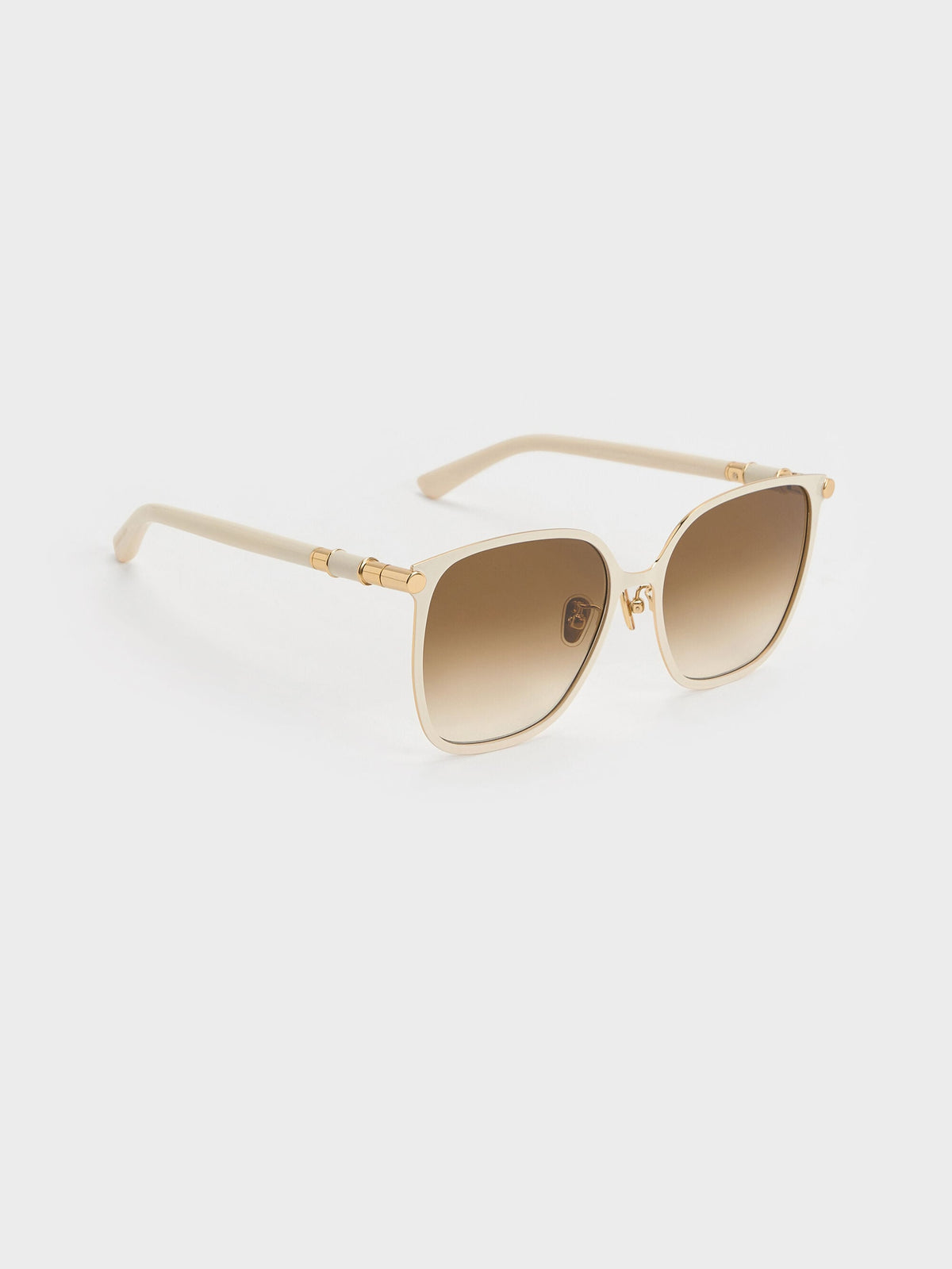 CHARLES & KEITH Value | Ophelia Square Sunglasses - Cream