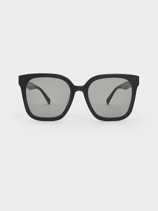 CHARLES & KEITH Smart Buy | Gabine Oversized Butterfly Sunglasses - Black